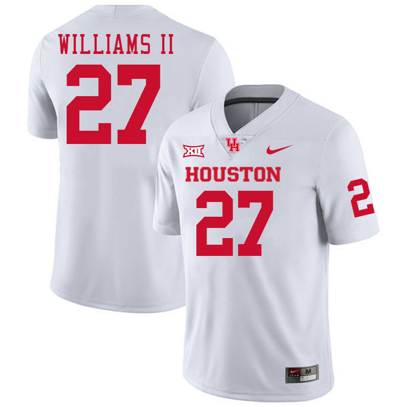 Men #27 Maurice Williams II Houston Cougars College Football Jerseys Stitched-White